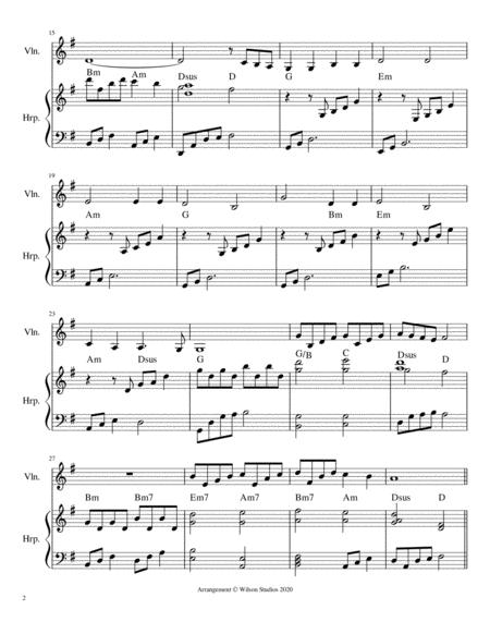 Holy Holy Holy Harp Violin Duet Page 2