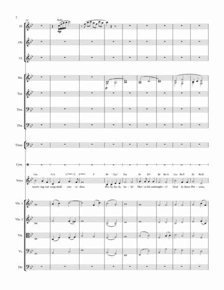 Holy Holy Holy Nicaea Hymn Setting For Congregation And Orchestra Page 2