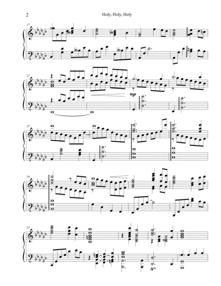 Holy Holy Holy Piano Solo Advanced H Dykes Page 2