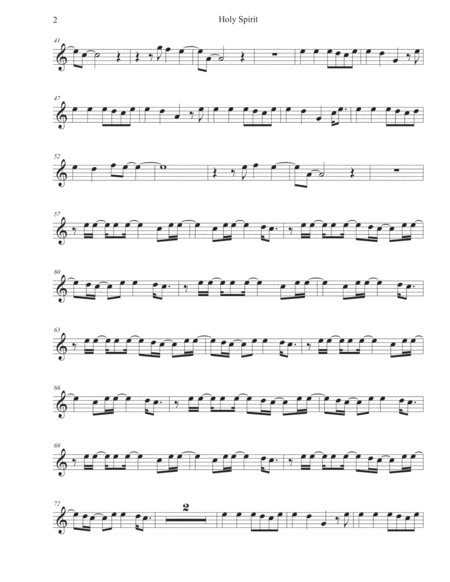 Holy Spirit Easy Key Of C Oboe Page 2