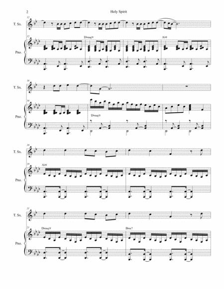 Holy Spirit For Tenor Saxophone And Piano Page 2