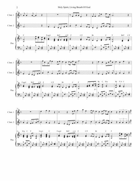 Holy Spirit Living Breath Of God Duet For C Instruments Page 2