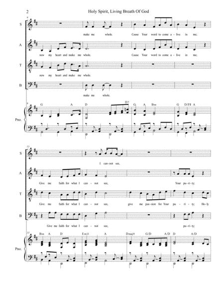 Holy Spirit Living Breath Of God For Satb Page 2