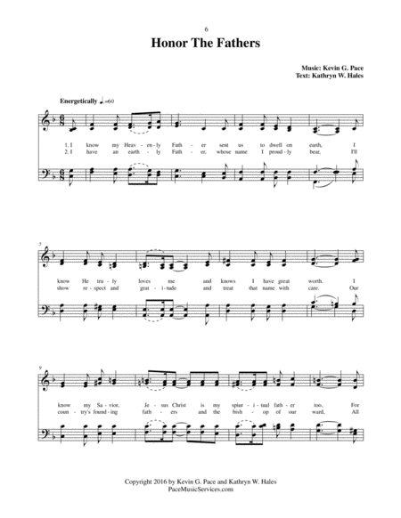 Honor The Fathers An Original Hymn Page 2