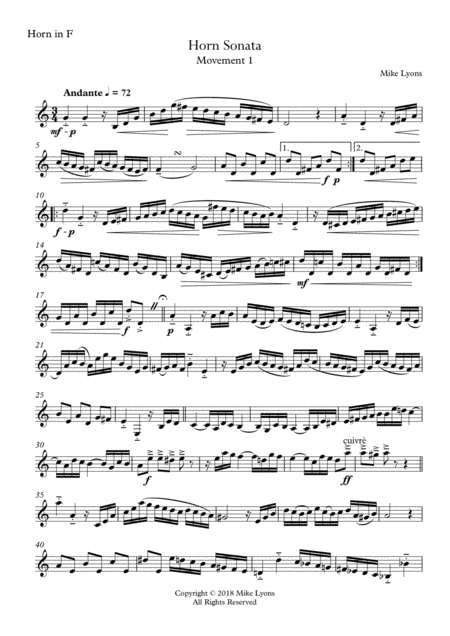 Horn Sonata No 1 1st Movement Andante Page 2