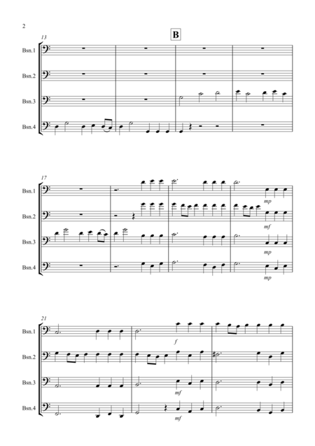 Hornpipe From Handels Water Music For Bassoon Quartet Page 2