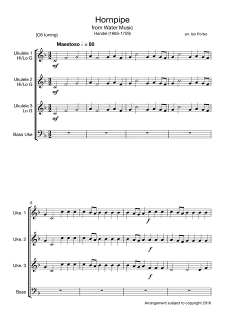 Hornpipe From Water Music Page 2