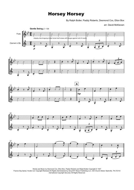 Horsey Horsey Nursery Rhyme For Flute And Clarinet Duet Page 2