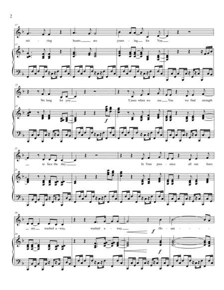 Hosanna Praise Is Rising For Medium Voice And Piano Page 2