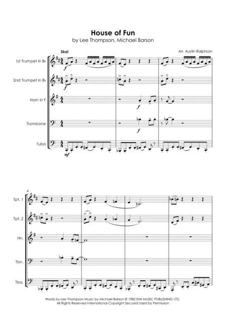 House Of Fun Brass Quintet Page 2