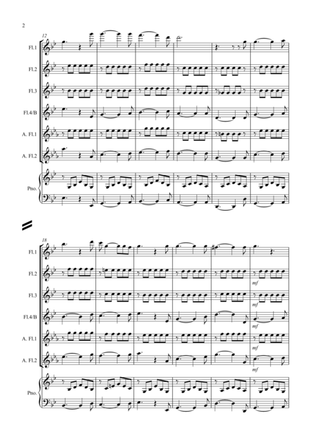 House Of The Rising Sun For Flute Quartet Page 2