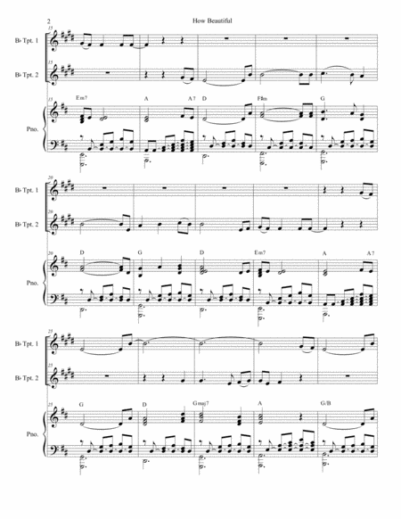 How Beautiful Duet For Bb Trumpet Page 2