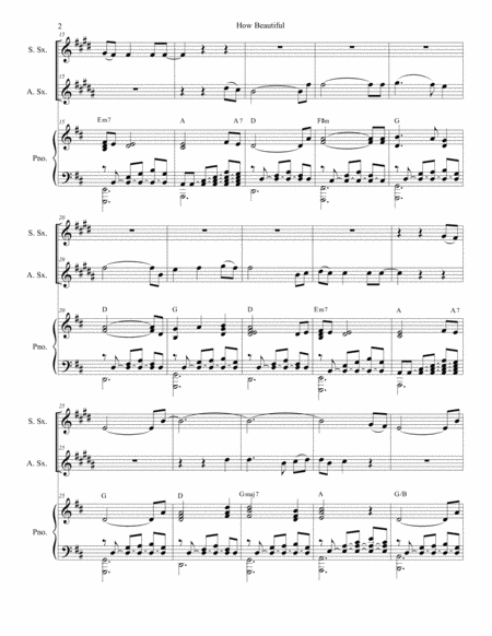 How Beautiful Duet For Soprano And Alto Saxophone Page 2