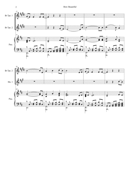How Beautiful For Brass Quintet Page 2