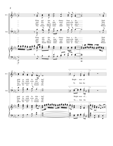 How Brightly Shines The Morning Star Satb Page 2