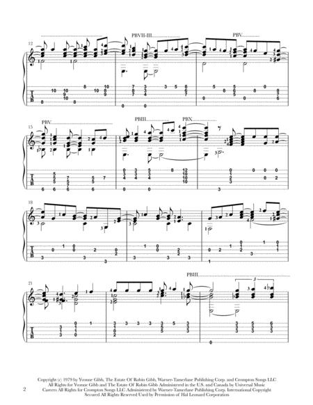 How Deep Is Your Love Guitar Chord Melody Page 2