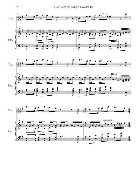 How Deep The Fathers Love For Us Viola Piano Arr Brenda Portman Page 2