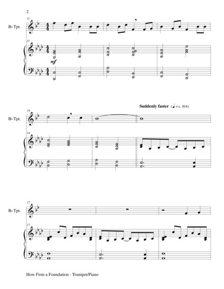 How Firm A Foundation Bb Trumpet Piano And Trumpet Part Page 2