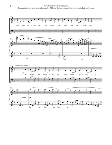 How Gentle Gods Commands Satb And Piano Page 2