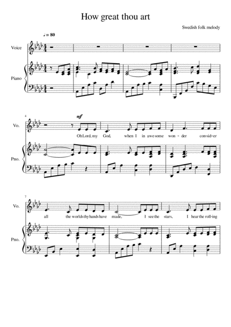 How Great Thou Art Ab Major Page 2