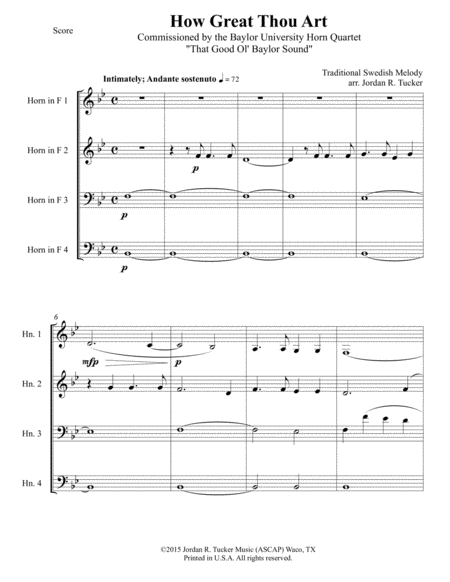 How Great Thou Art For Horn Quartet Page 2