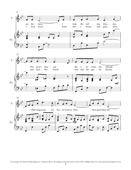 How Great Thou Art High Voice Soprano Tenor Page 2