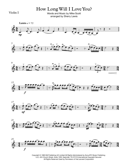 How Long Will I Love You String Trio For String Trio Page 2