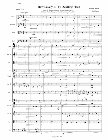 How Lovely Is Thy Dwelling Place For String Quartet Page 2