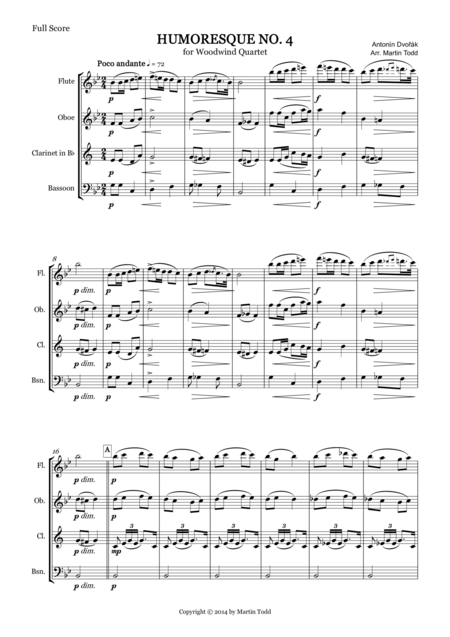 Humoresque No 4 For Woodwind Quartet Page 2