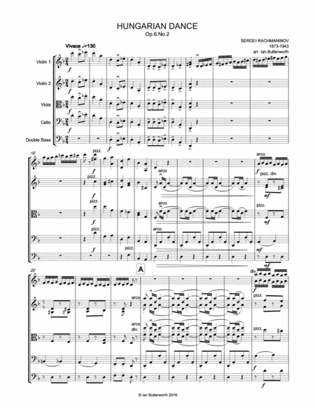 Hungarian Dance Op 6 No 2 For Strings Page 2