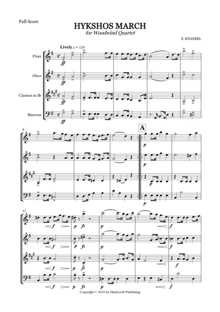 Hykshos March For Woodwind Quartet Page 2