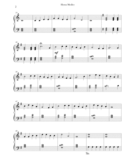 Hymn Medley Easy Piano Collection Page 2