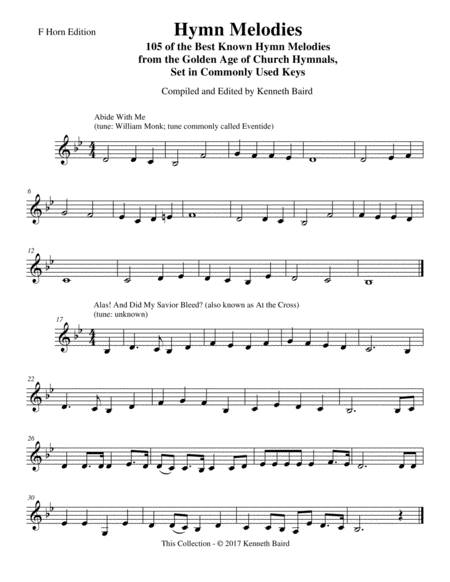 Hymn Melodies F Edition 105 Of The Best Known Hymn Melodies From The Golden Age Of Hymnals Set In Commonly Used Keys Page 2