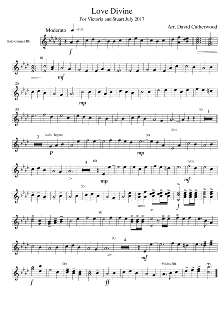 Hymn Tune Arrangement Love Divine Blaenwern By David Catherwood Page 2