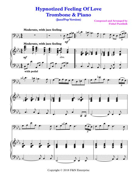 Hypnotized Feeling Of Love For Trombone And Piano Video Page 2