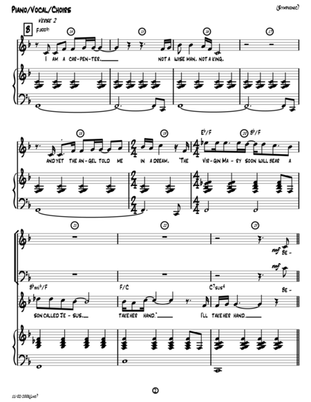 I Am A Carpenter Josephs Song Octavo W Piano And Chords Page 2