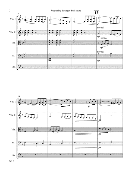 I Am A Poor Wayfaring Stranger String Quartet Page 2