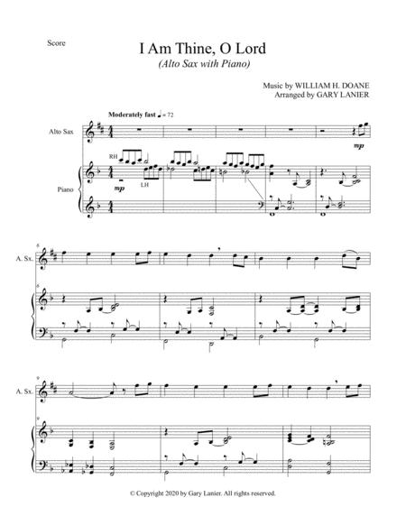 I Am Thine O Lord For Alto Sax And Piano With Score Part Page 2