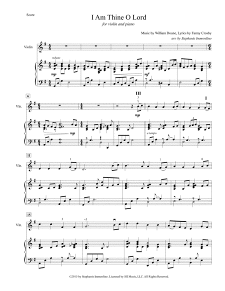 I Am Thine O Lord For Violin And Piano Page 2