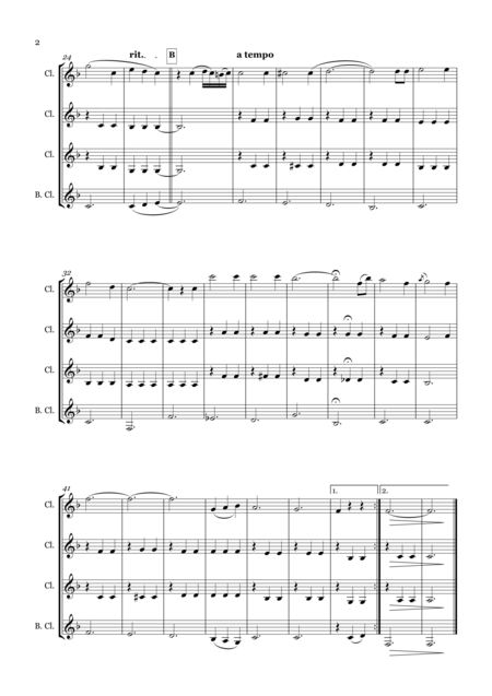 I Arise From Dreams For Clarinet Quartet Page 2