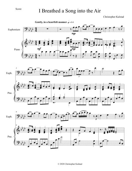 I Breathed A Song Into The Air Euphonium And Piano Page 2