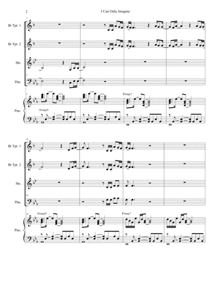 I Can Only Imagine For Brass Quartet Page 2