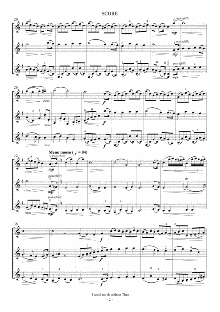 I Could Not Do Without Thee For 3 Violins Page 2