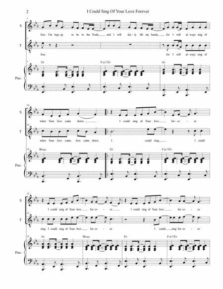 I Could Sing Of Your Love Forever Duet For Soprano And Tenor Solo Page 2