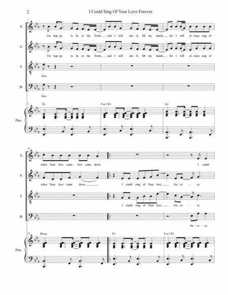 I Could Sing Of Your Love Forever For Satb Page 2