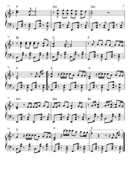 I Dont Care Easy Piano Page 2