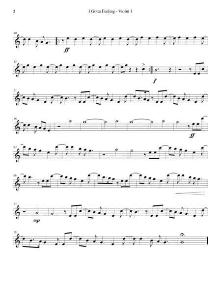 I Gotta Feeling String Quartet Page 2