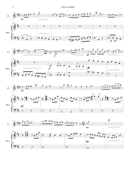 I Have A Bonnet Clarinet And Piano Page 2