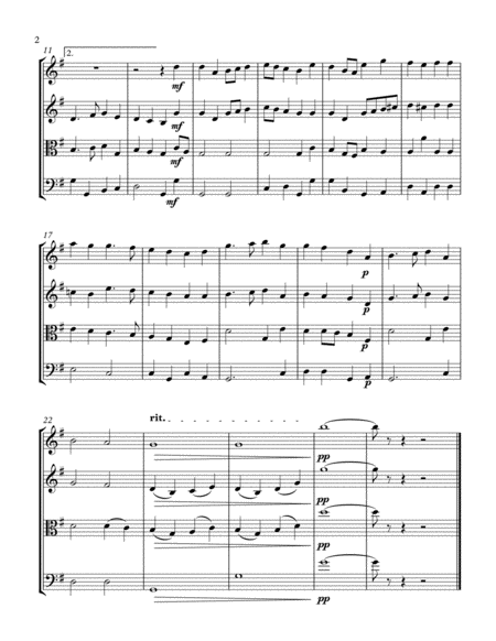 I Heard The Bells On Christmas Day String Quartet Page 2