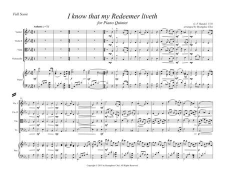 I Know That My Redeemer Liveth For Piano Quintet Page 2